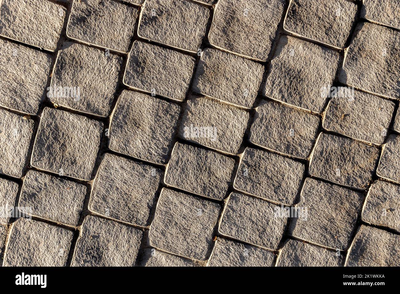 masonry walls or roads lined with small stones Stock Photo
