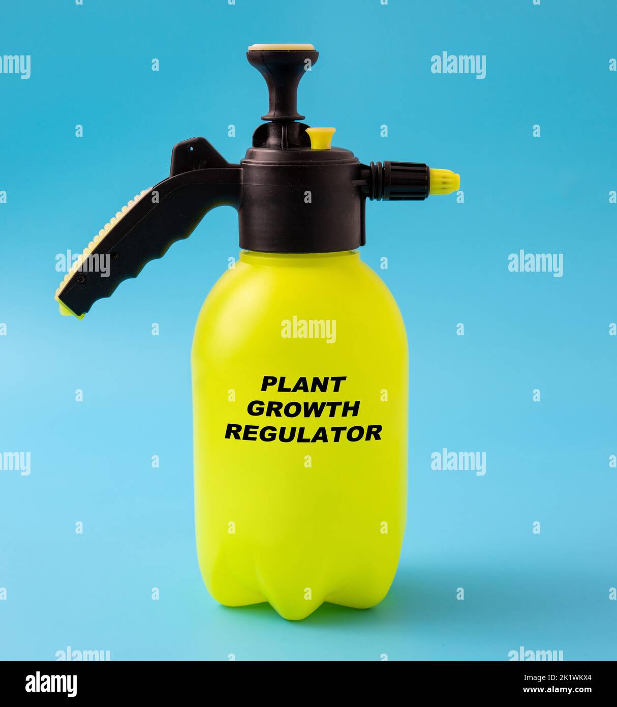 Plant growth regulator in a plastic spray, conceptual image Stock Photo