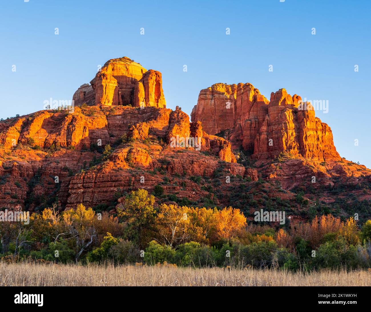 Cathedral Rock in Sedona, Arizona with Fall Colors Stock Photo Alamy