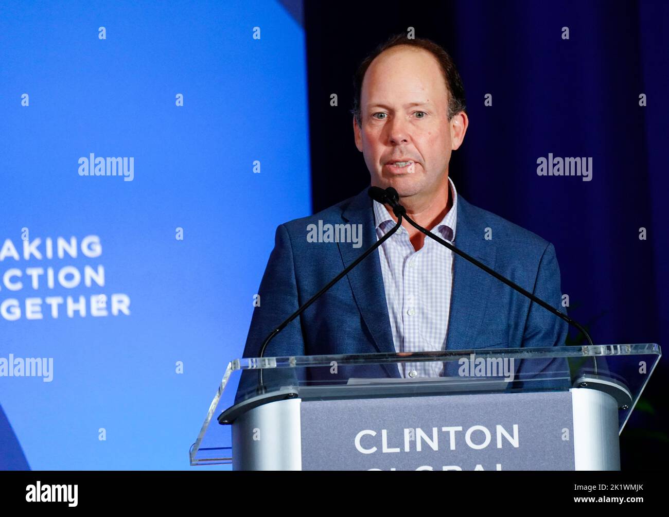 09/20/2022 New York City, New York Zav Rosenberg during the 2022 Clinton Global Initiative held at Hilton Midtown Monday September 19, 2022 in New York City. Photo by Jennifer Graylock-Alamy News 917-519-7666 Stock Photo