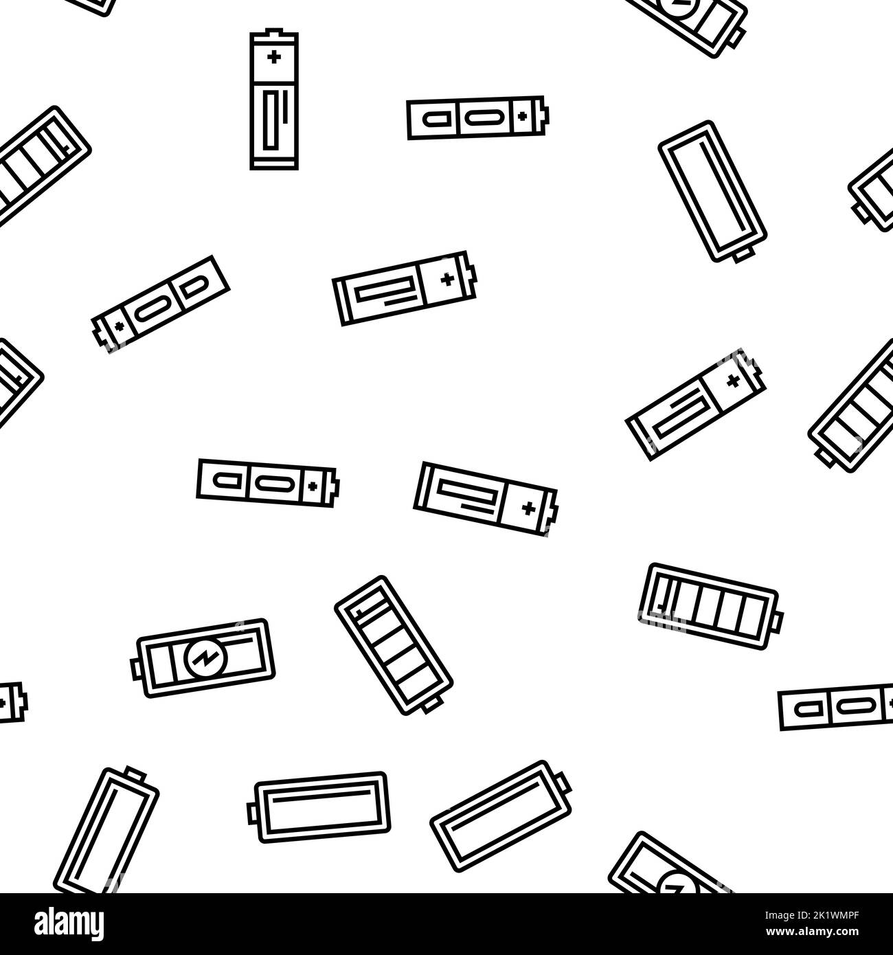 battery power energy electric car vector seamless pattern Stock Vector