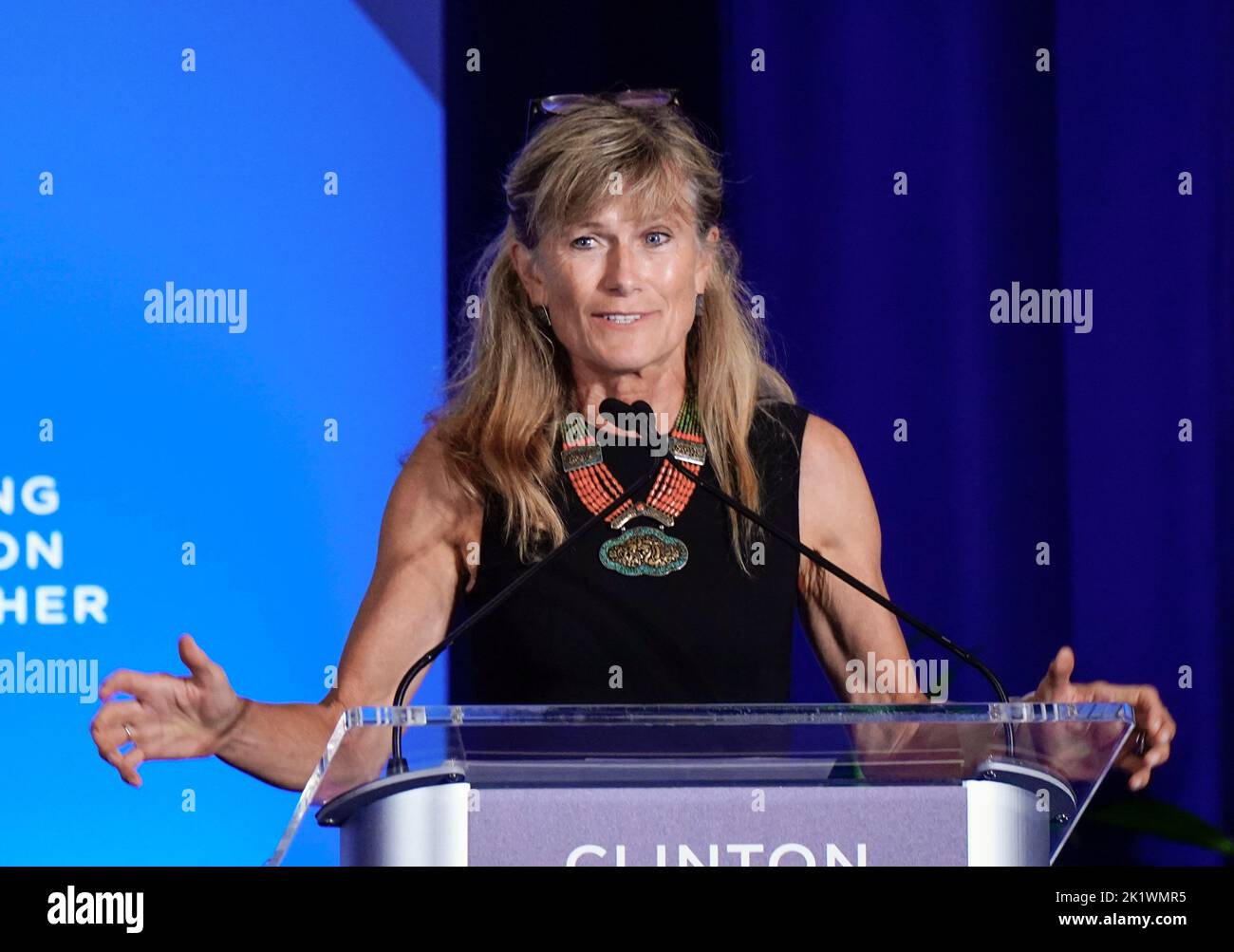 09/20/2022 New York City, New York Jacqueline Novogratz during the 2022 Clinton Global Initiative held at Hilton Midtown Tuesday September 20, 2022 in New York City. Photo by Jennifer Graylock-Alamy News 917-519-7666 Stock Photo