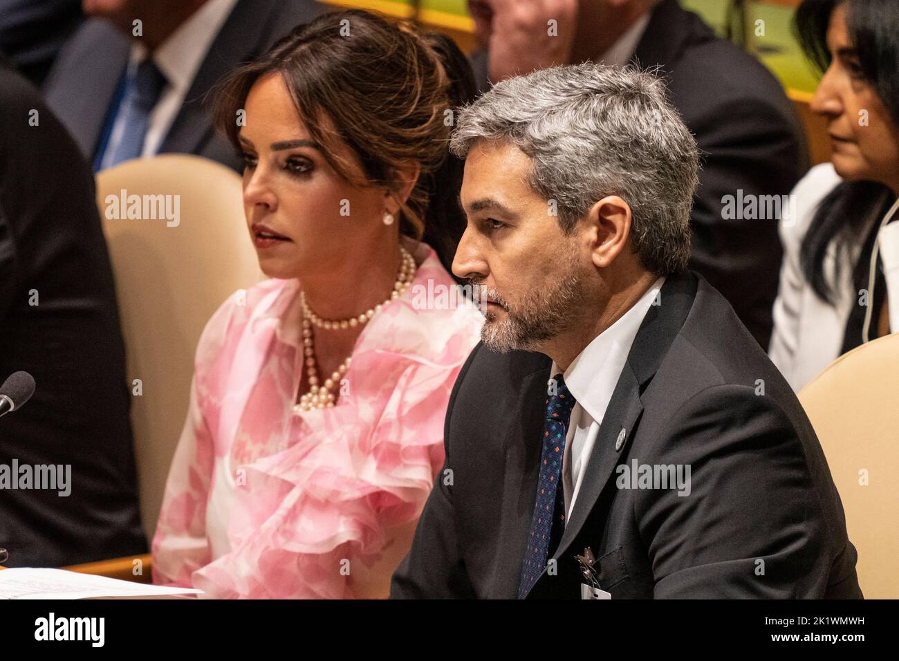 Silvana Lopez Moreira, First Lady and Mario Abdo Benitez President of ...