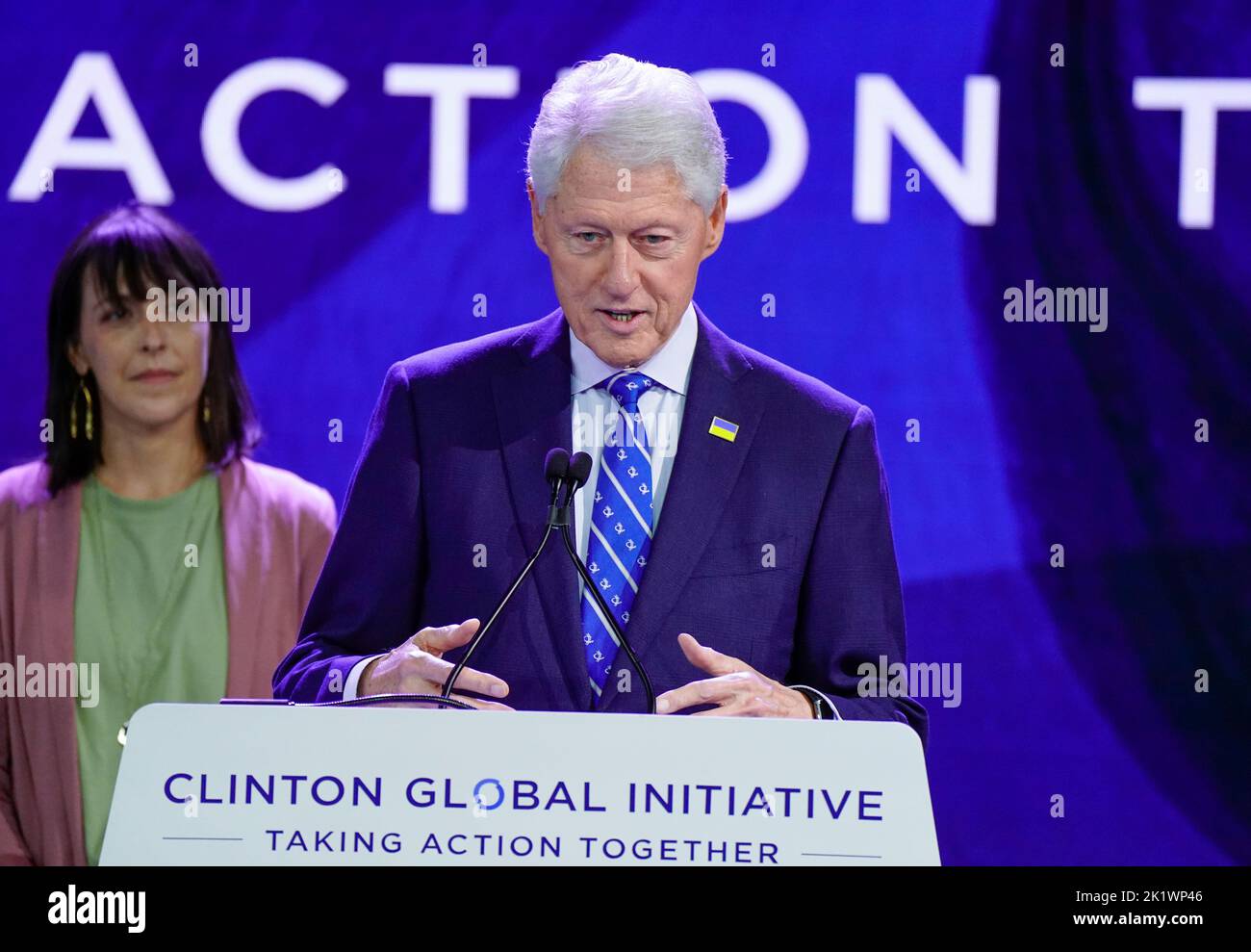 09/20/2022 New York City, New York President William Jefferson Clinton, Bill Clinton, President Clinton during the 2022 Clinton Global Initiative held at Hilton Midtown Tuesday September 20, 2022 in New York City. Photo by Jennifer Graylock-Alamy News 917-519-7666 Stock Photo