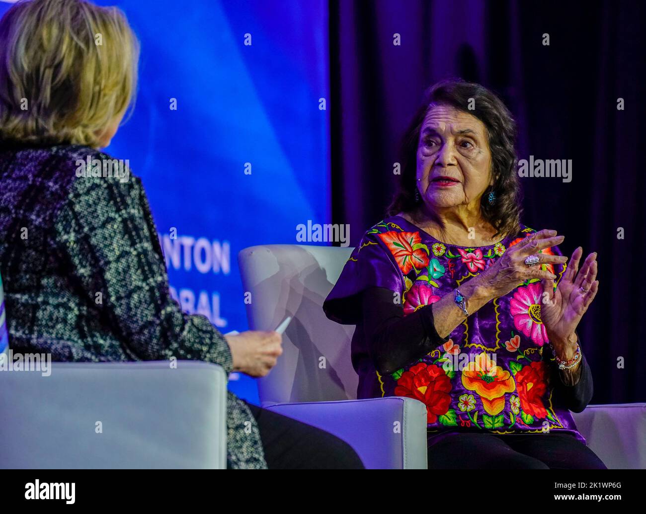 09/20/2022 New York City, New York Dolores C. Huerta during the 2022 Clinton Global Initiative held at Hilton Midtown Tuesday September 20, 2022 in New York City. Photo by Jennifer Graylock-Alamy News 917-519-7666 Stock Photo