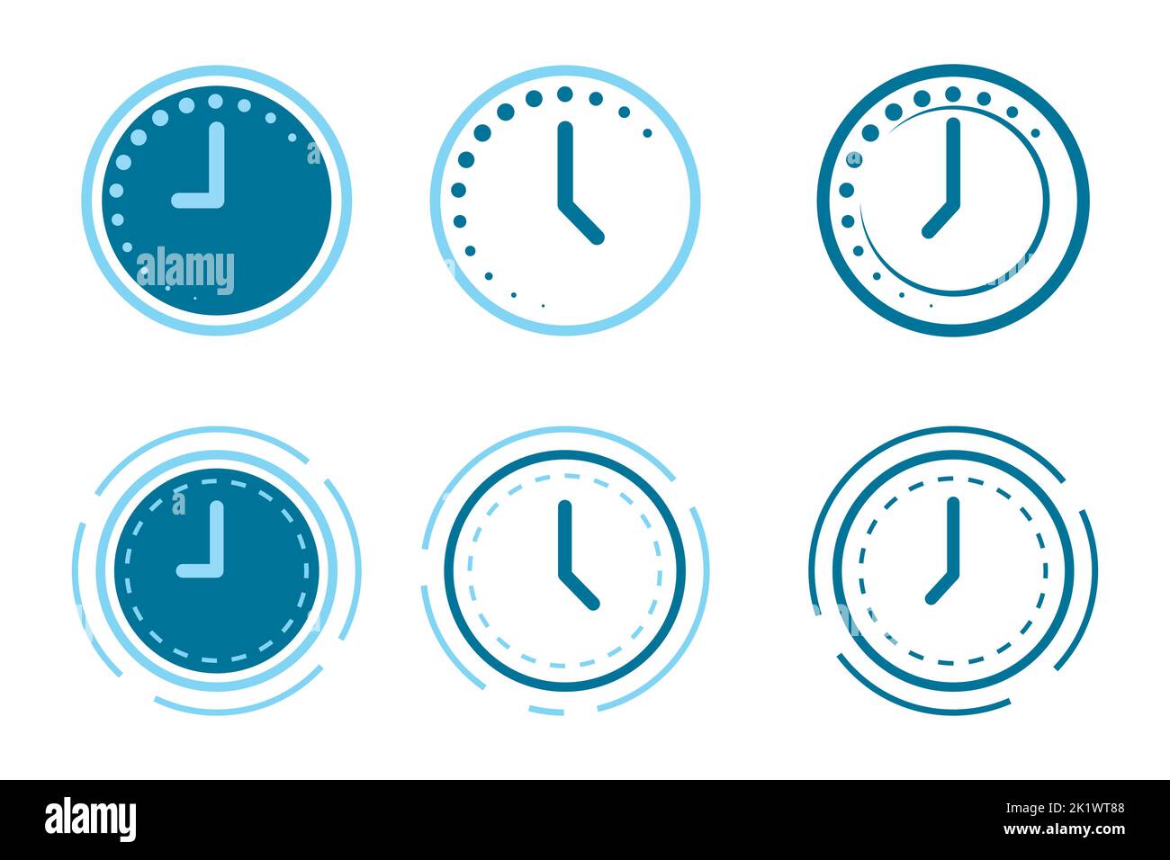 Time clock vector flat illustration design template Stock Vector Image ...