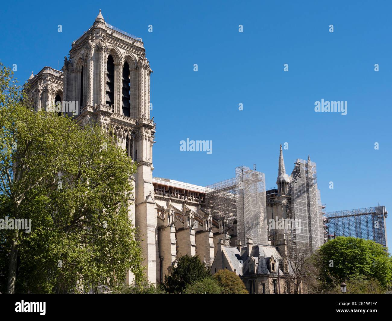 Cathedral Notre Dame at Paris, France Stock Photo