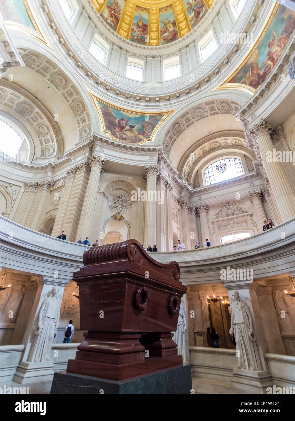 Napoleon's tomb inside the Hotel Des Invalides in Paris, France Stock Photo