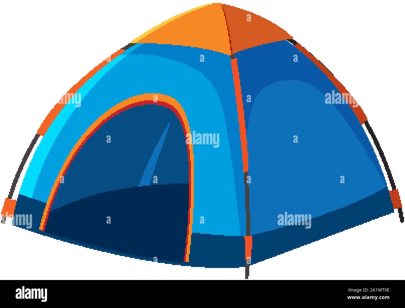 Isolated camping tent on white background illustration Stock Vector ...