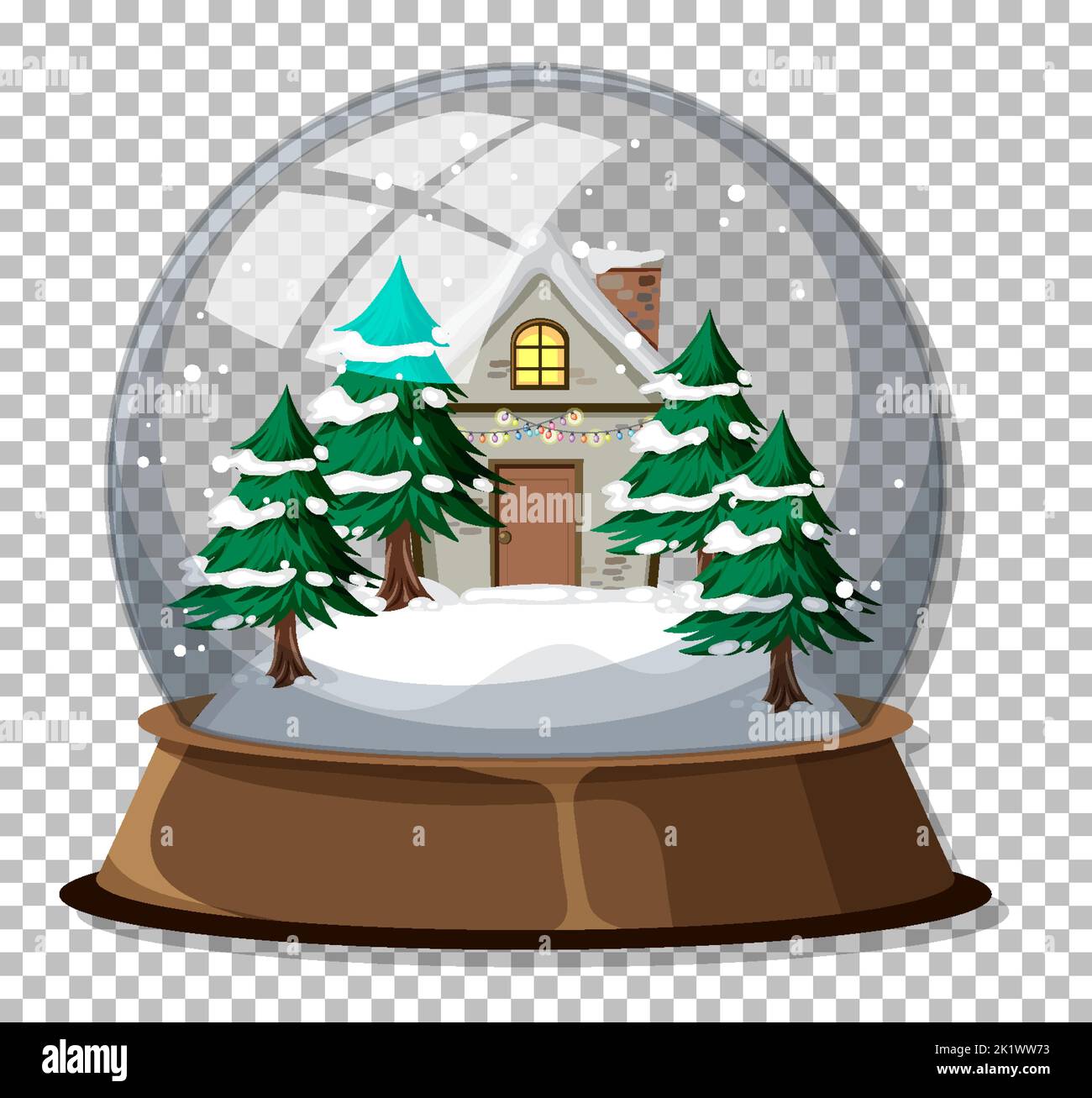 Snow globe on grid background illustration Stock Vector Image & Art Alamy