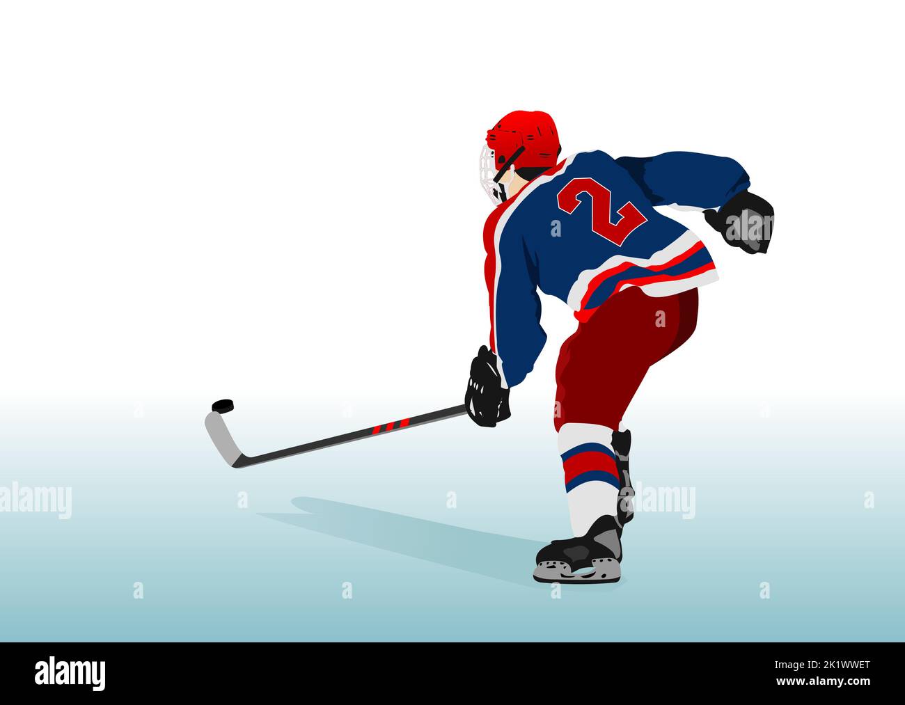 Hockey players. 3d vector color illustration Stock Vector Image & Art ...