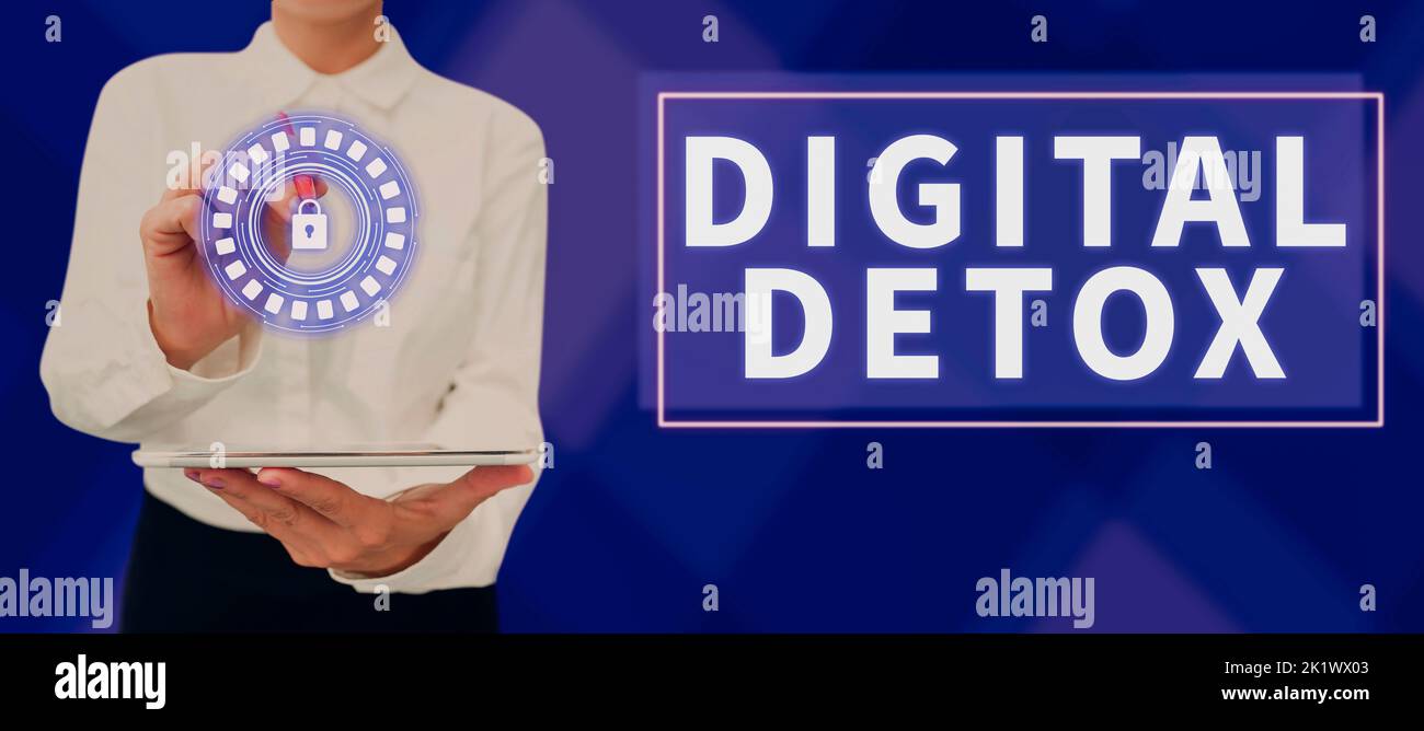Text caption presenting Digital Detox. Business concept Free of ...