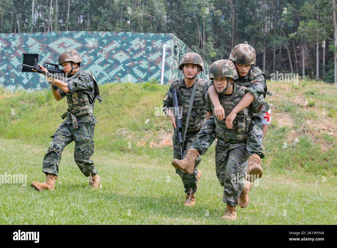 NANNING, CHINA - SEPTEMBER 21, 2022 - Armed police officers and ...