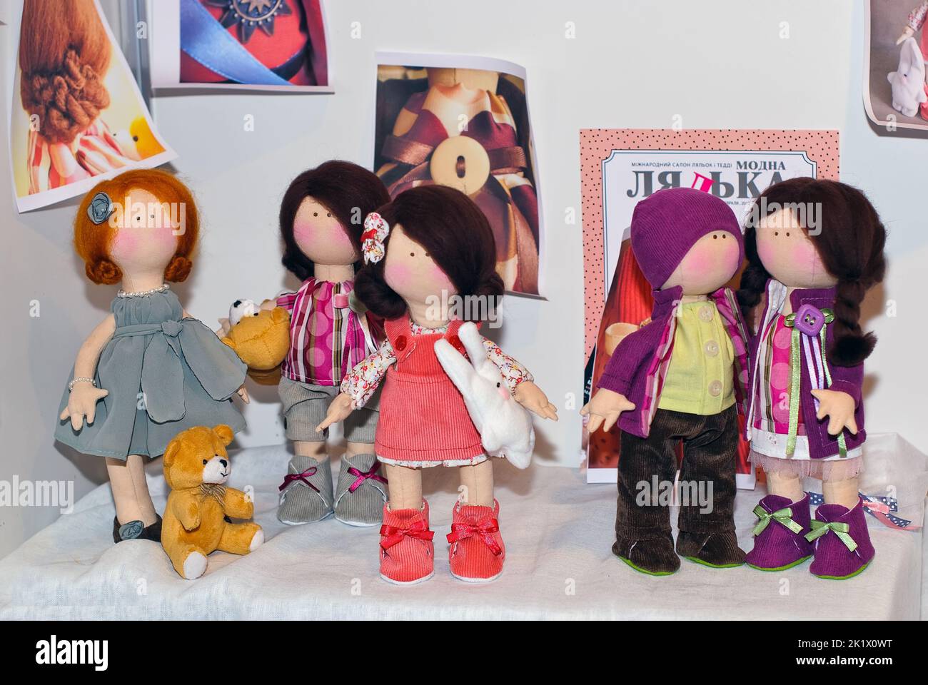 Collectible dolls, a friends company, are on display at the Fashion