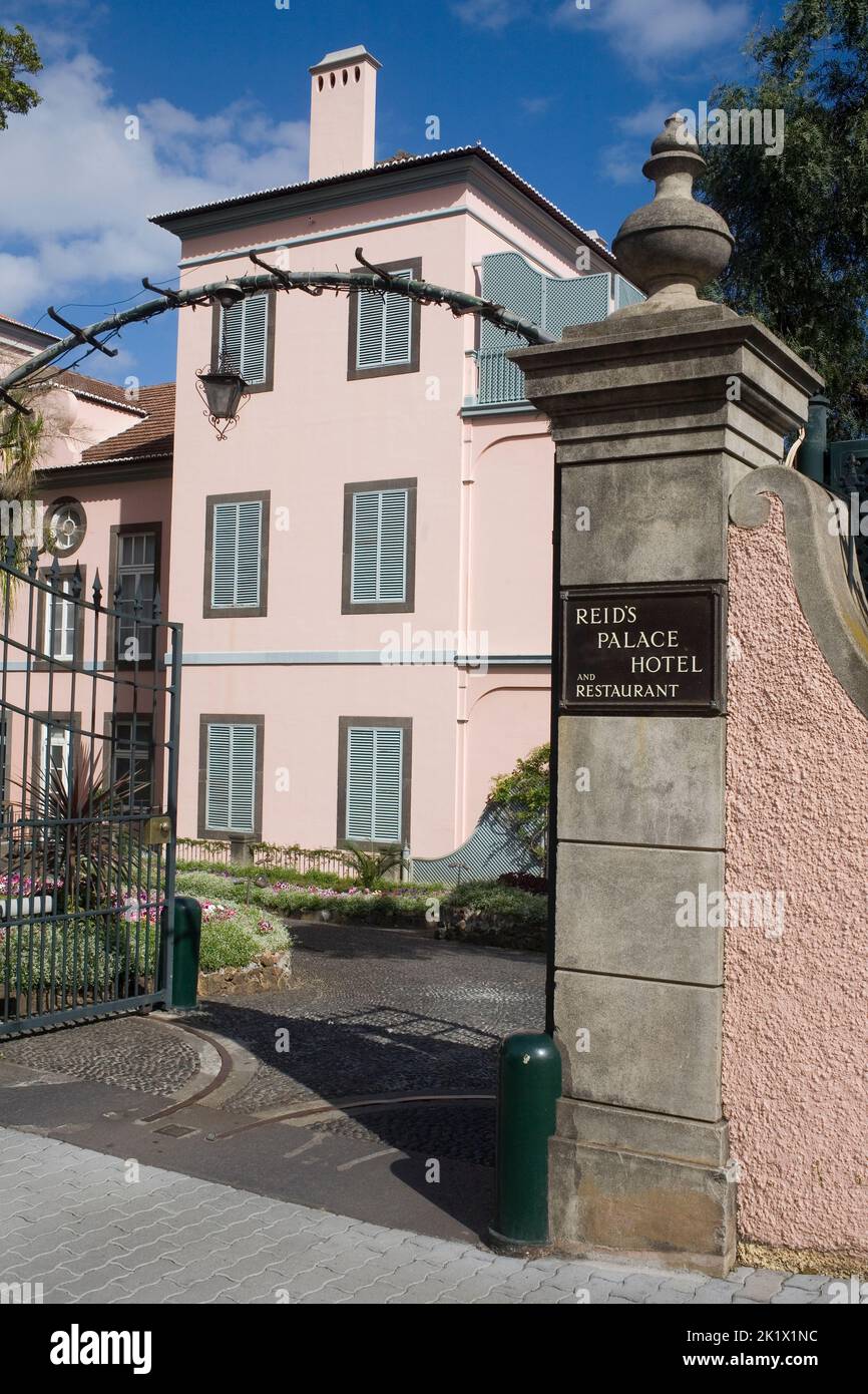 Reid's Palace hotel and restaurant entrance in Funchal Madeira Stock Photo