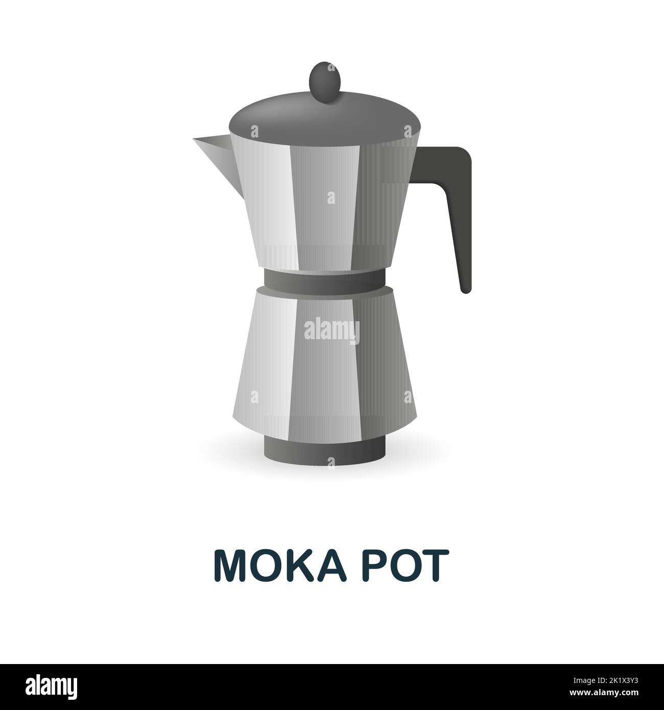 Moka Pot icon. 3d illustration from coffee collection. Creative Moka