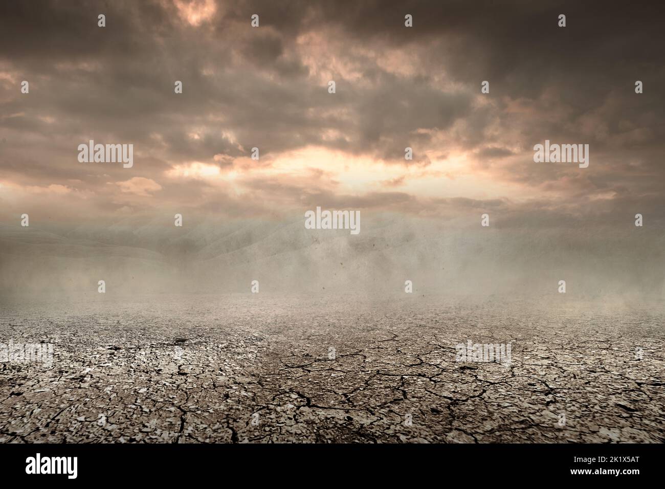Field with the dramatic scene background Stock Photo - Alamy