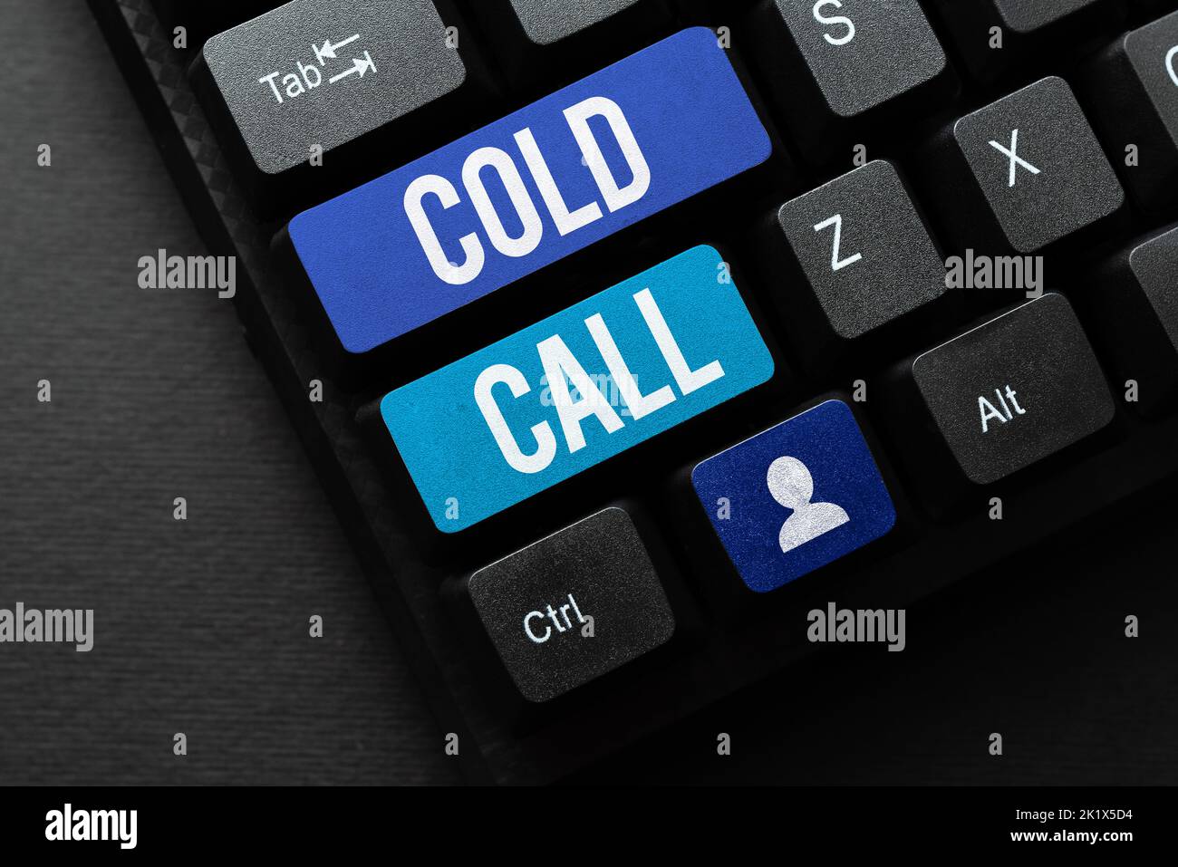 Writing displaying text Cold Call. Business concept Unsolicited call made by someone trying to sell goods or services Stock Photo