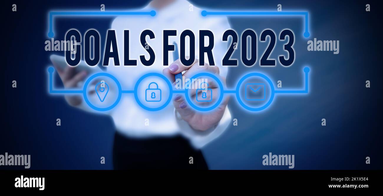 Writing displaying text Goals For 2023The following things you want to