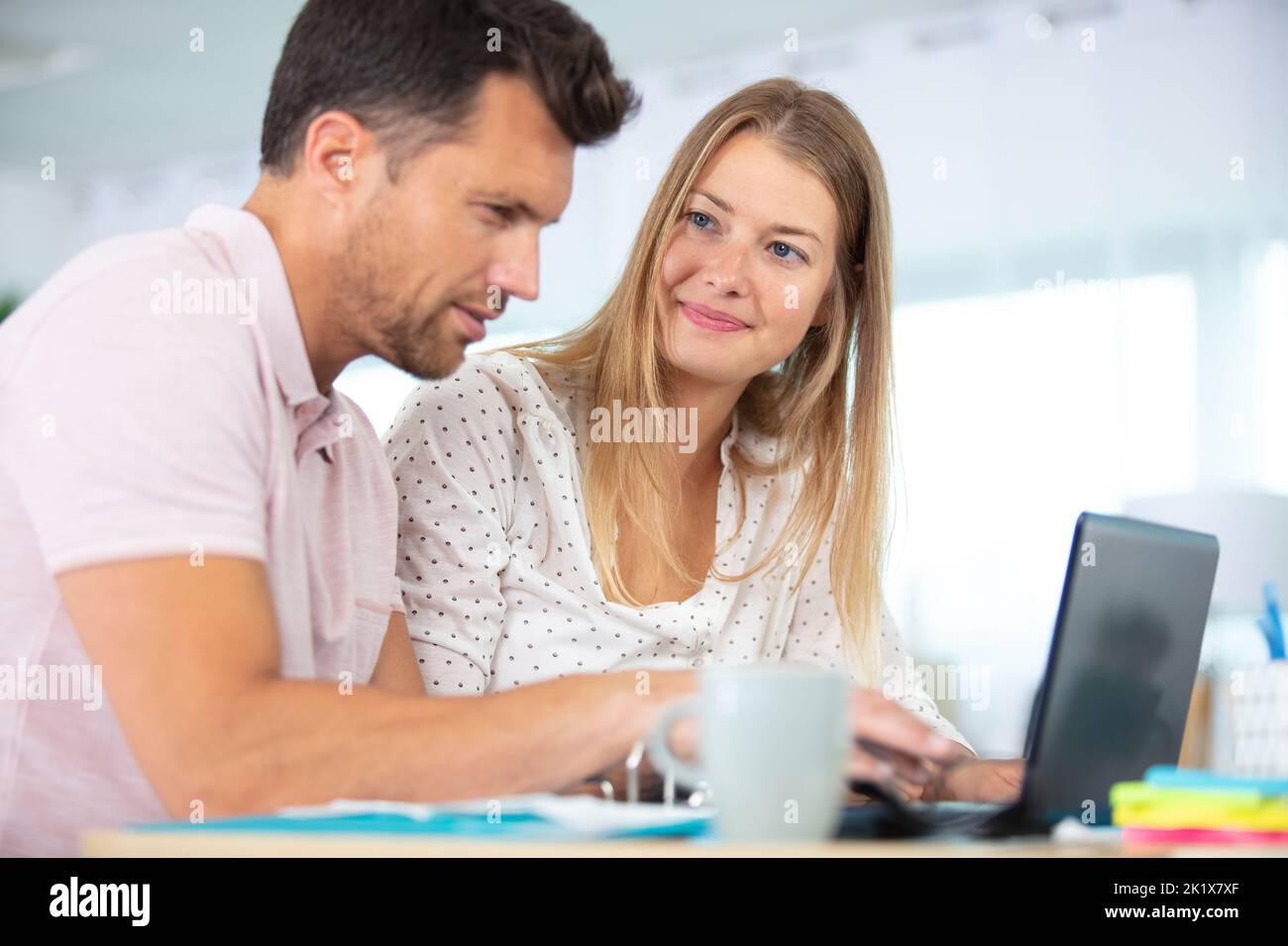 software engineers working on project in company Stock Photo