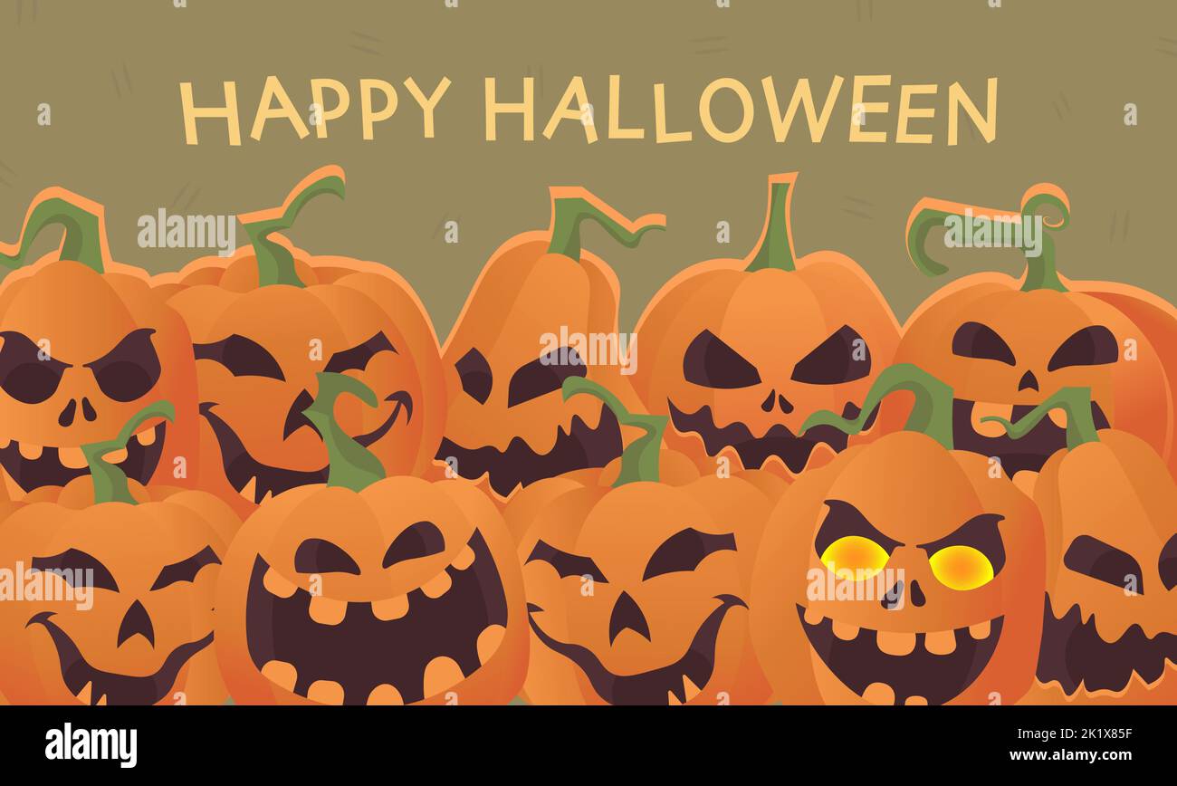 vertical background with pumpkins vector and halloween Stock Vector ...