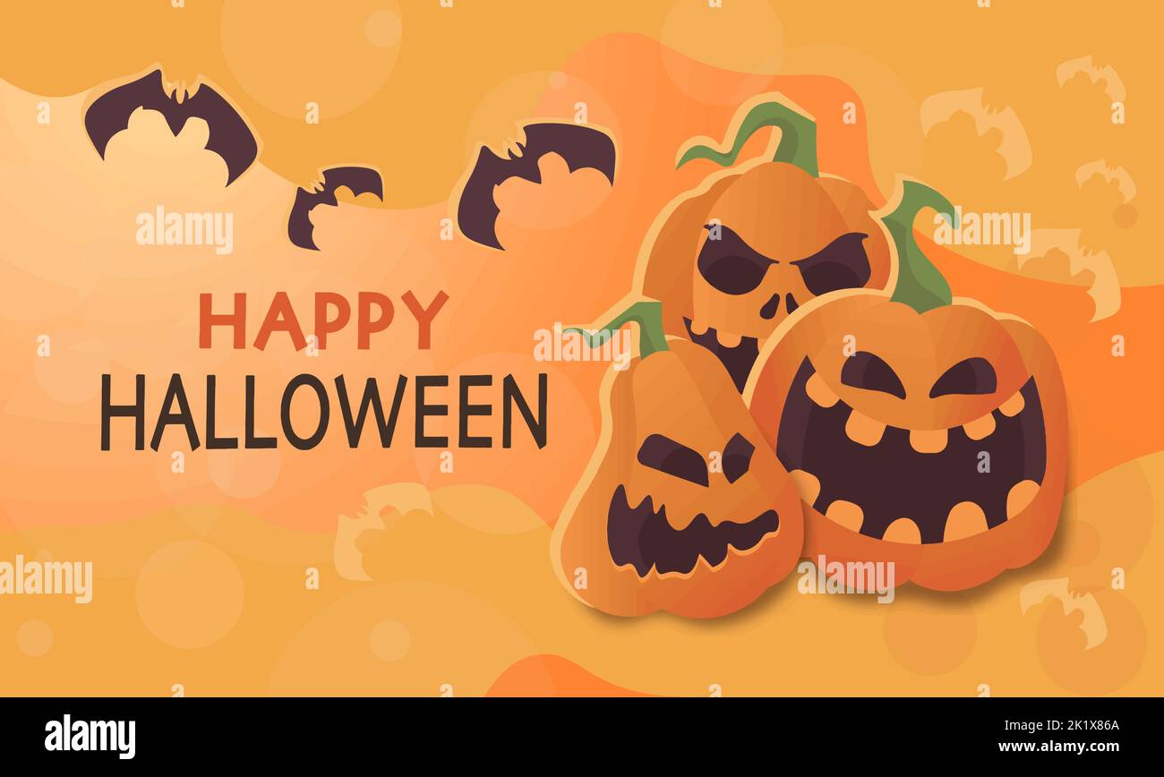vertical background with happy halloween pumpkins vector Stock Vector ...
