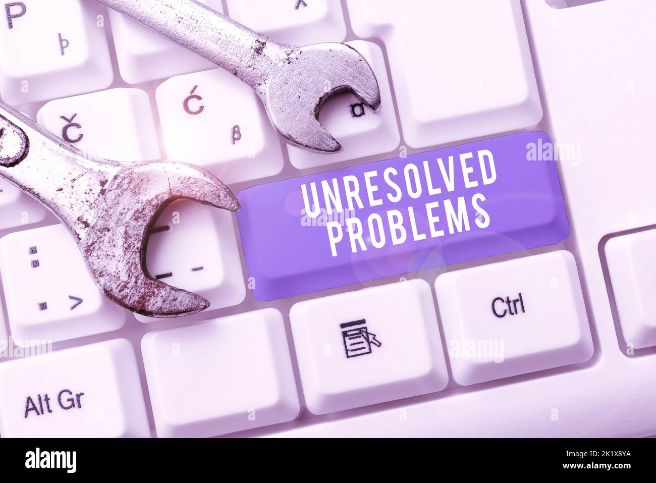 Text sign showing Unresolved Problems. Internet Concept those Queries no one can answer Unanswerable Questions Stock Photo