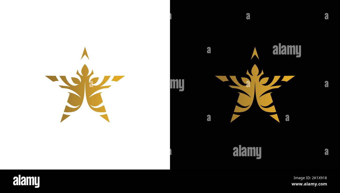 Modern and elegant star ornament logo design Stock Vector