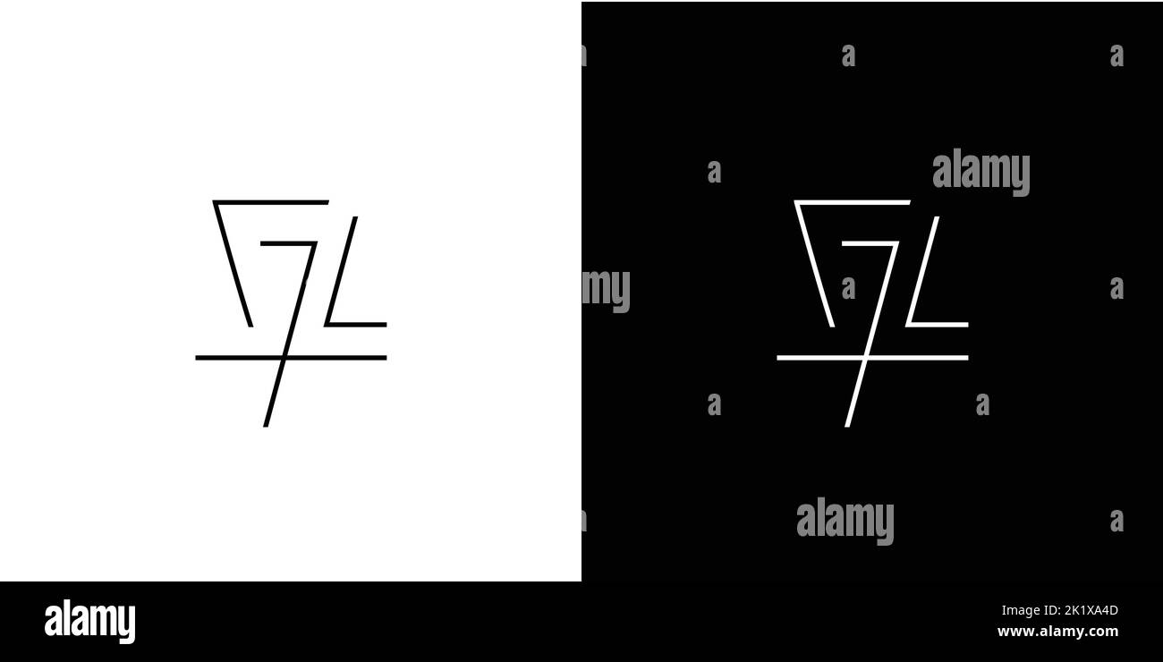 Modern and sophisticated GL letter initials logo design Stock Vector