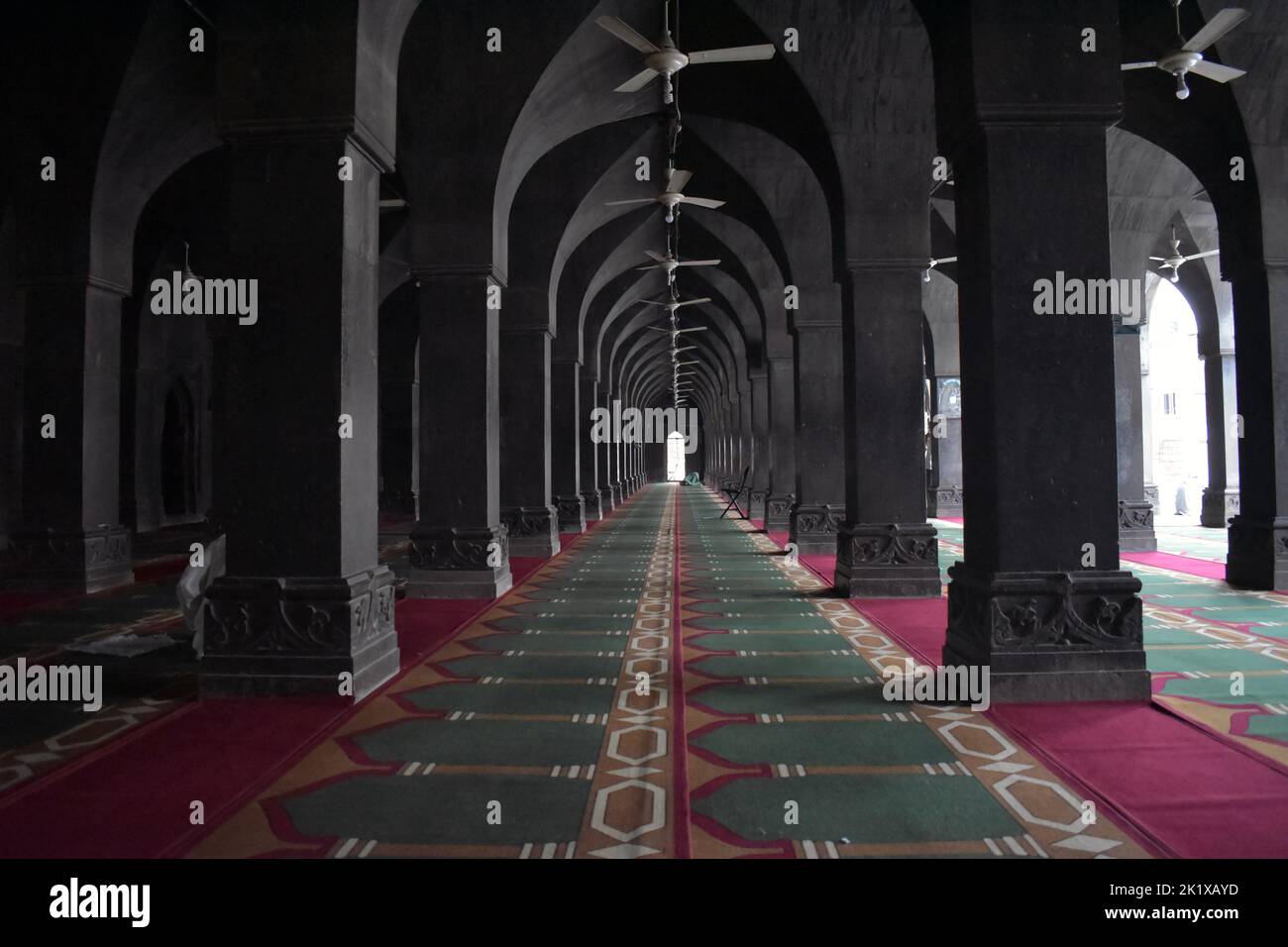 Inside Of Black Stone Roofless Mosqueat Burhanpur Shahi Jama Masjid
