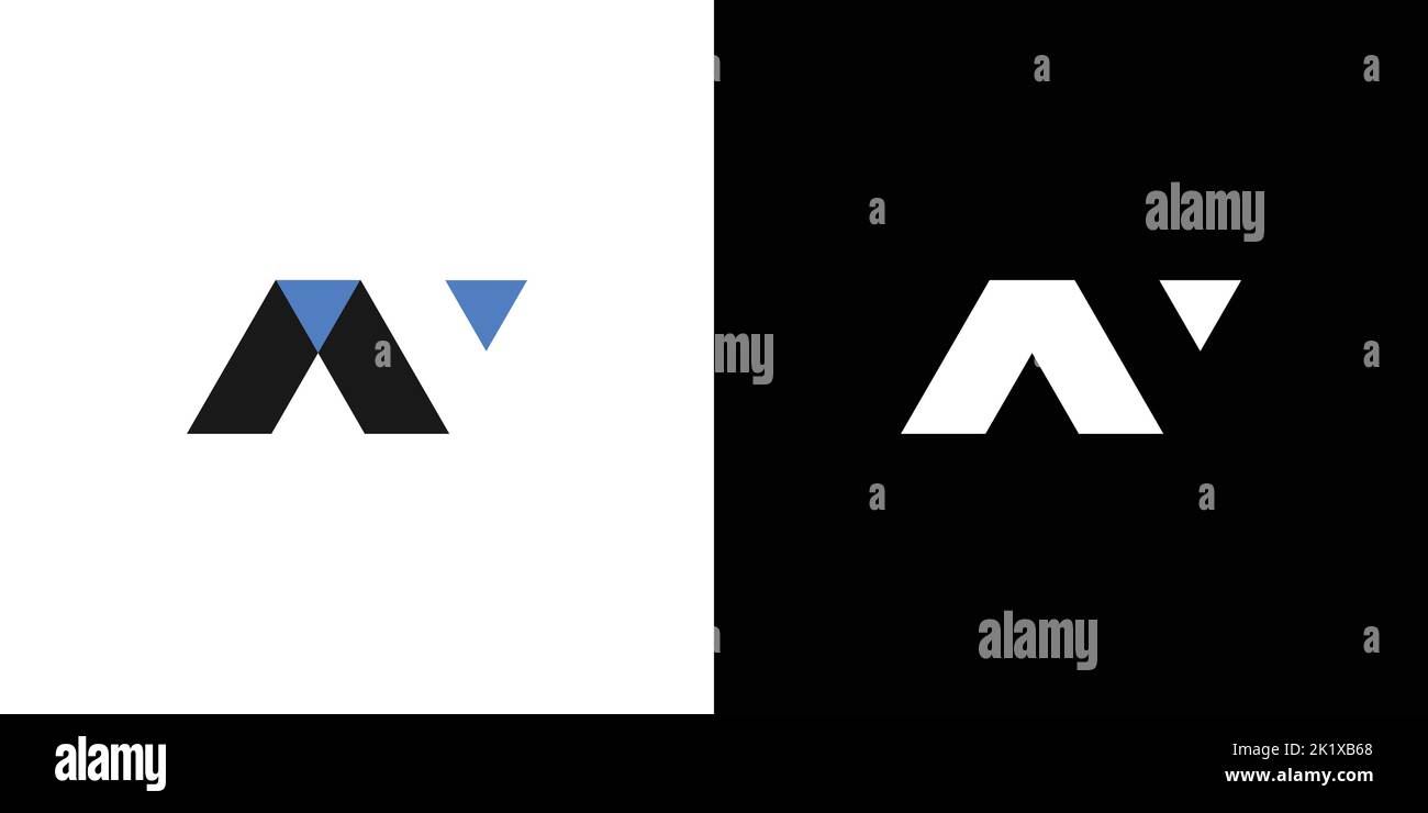 Modern and stong AN initials abstract logo design Stock Vector