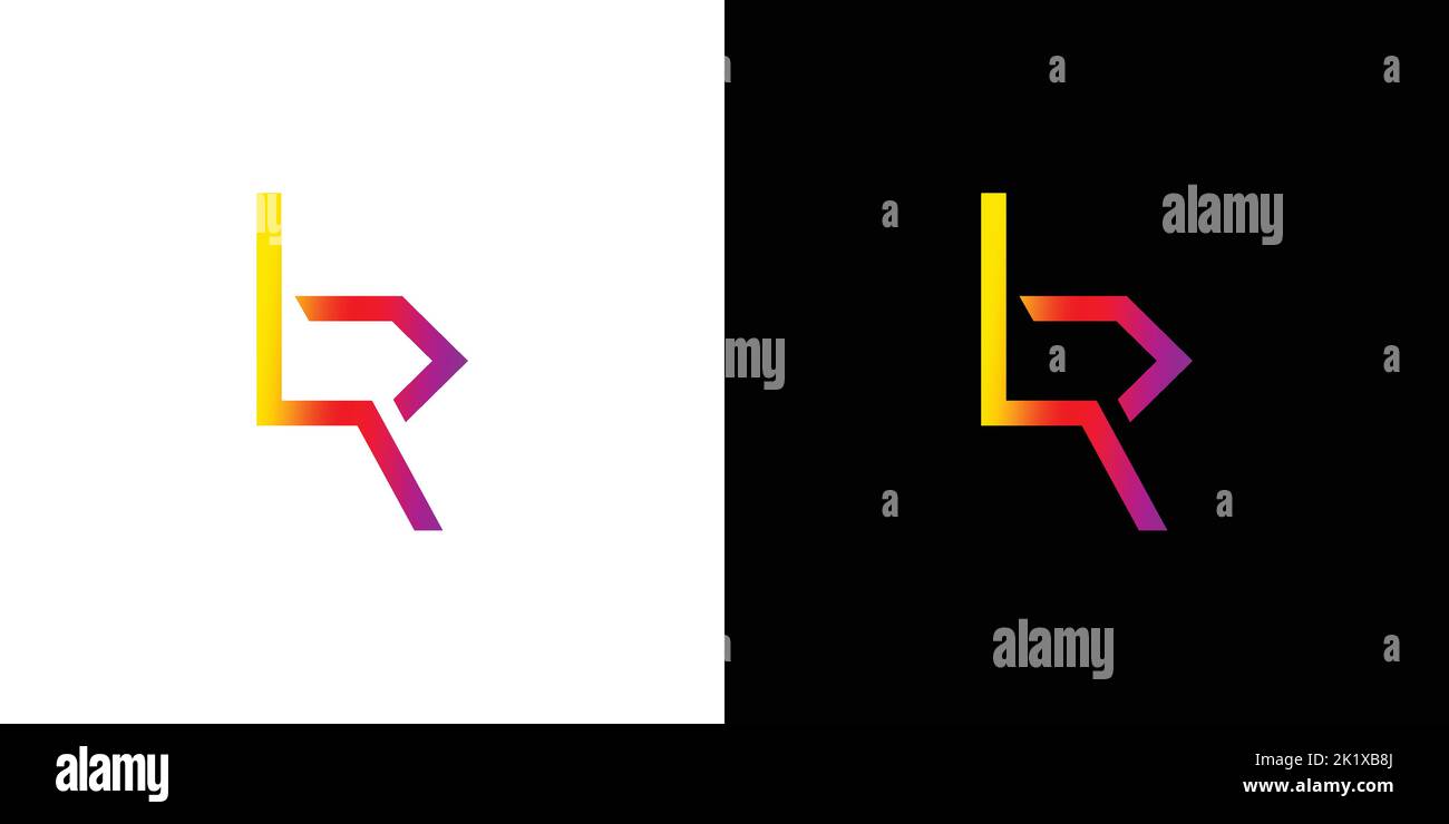Modern and sophisticated letter LR initials logo design Stock Vector ...