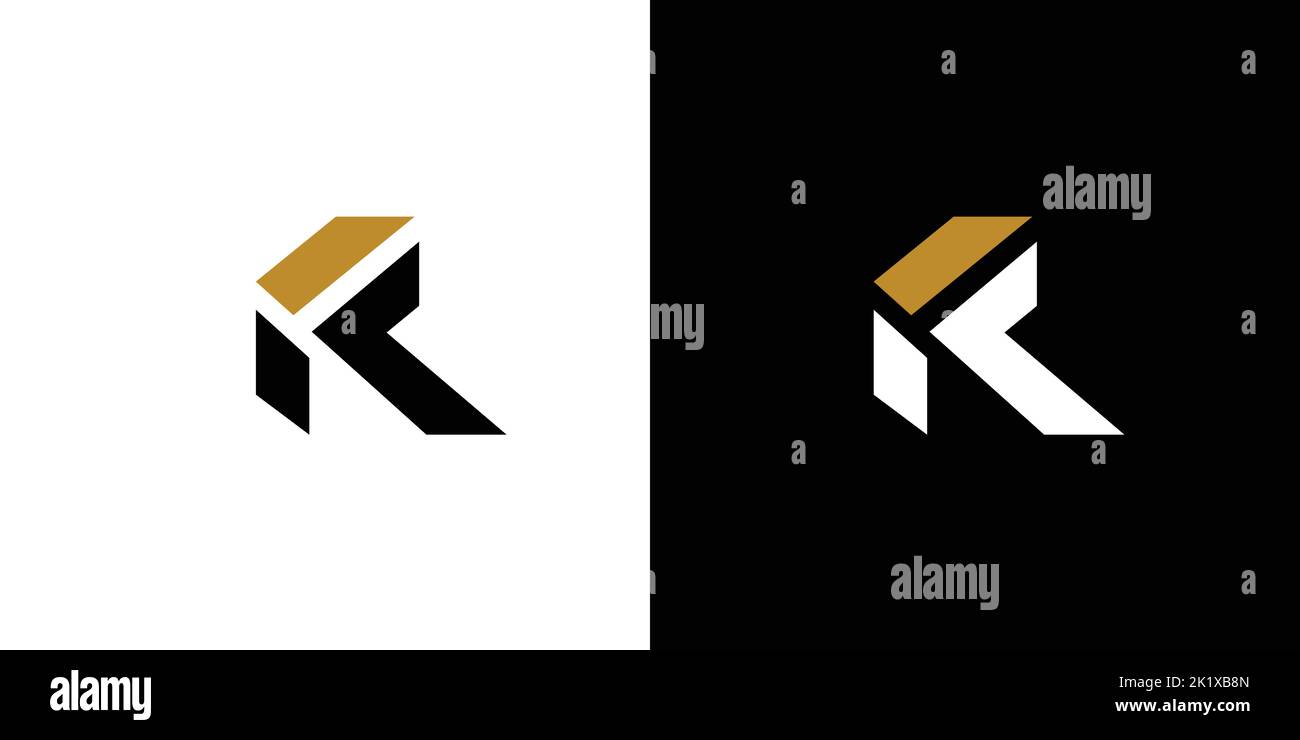 Modern and strong letter RF initials logo design Stock Vector