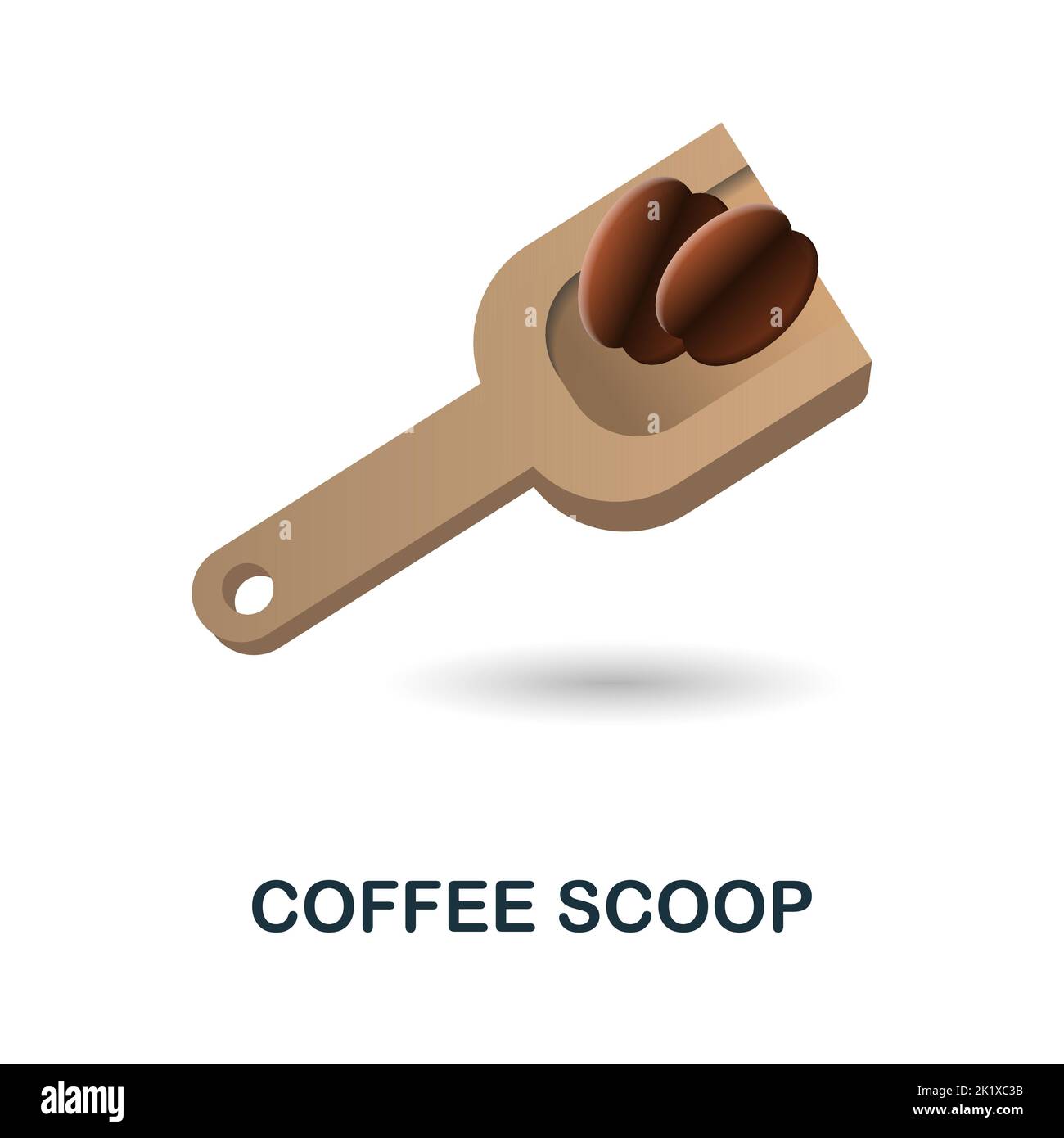 Coffee Scoop icon. 3d illustration from coffee collection. Creative