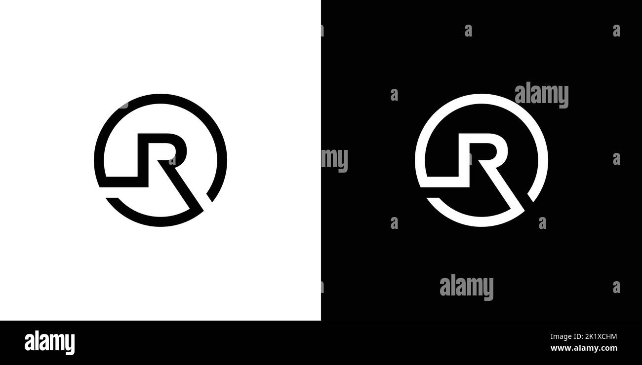 Modern and unique R initial circle logo design abstract Stock Vector Image & Art Alamy