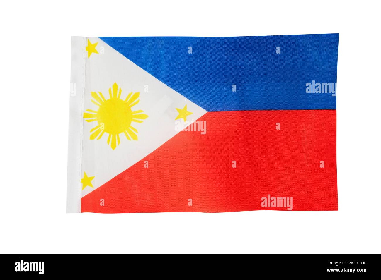 Philippines national flag isolated over white background Stock Photo