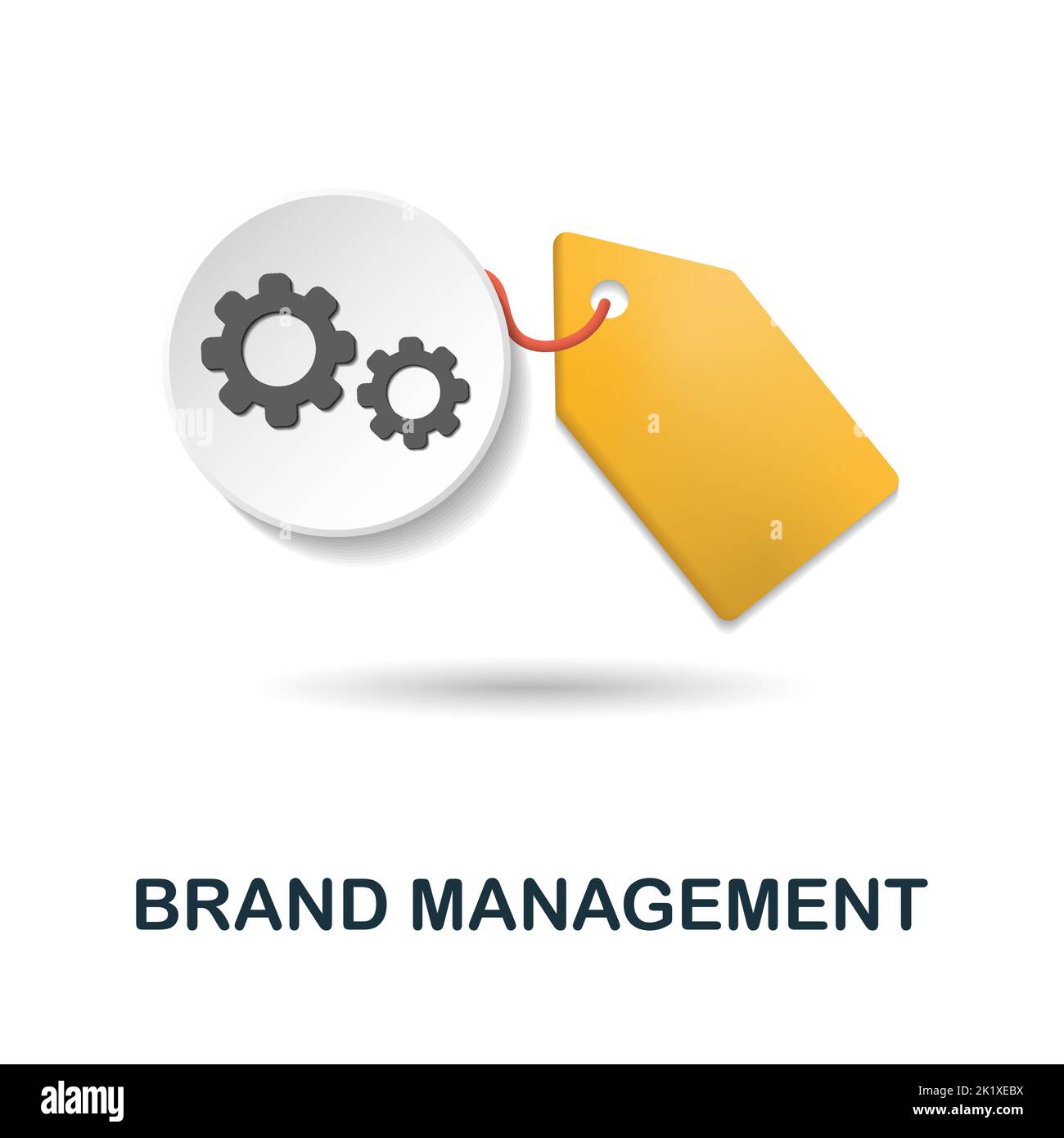 Brand Management icon. 3d illustration from company management
