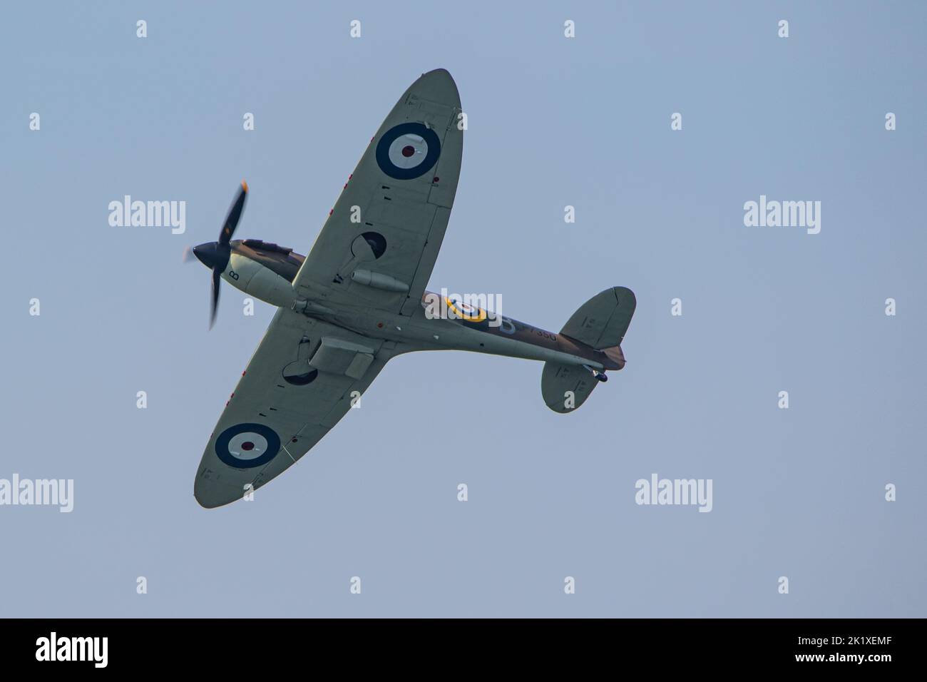 RAF Battle of Britain Memorial Flight Spitfire displaying at Blackpool Air Show 2022 Stock Photo