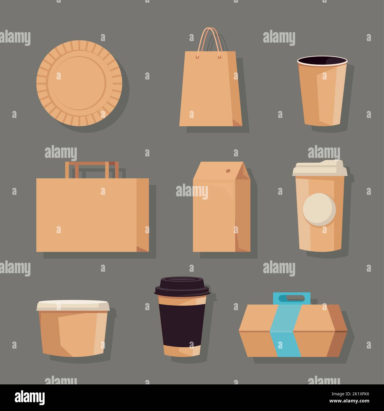 nine eco packaging icons Stock Vector Image & Art - Alamy
