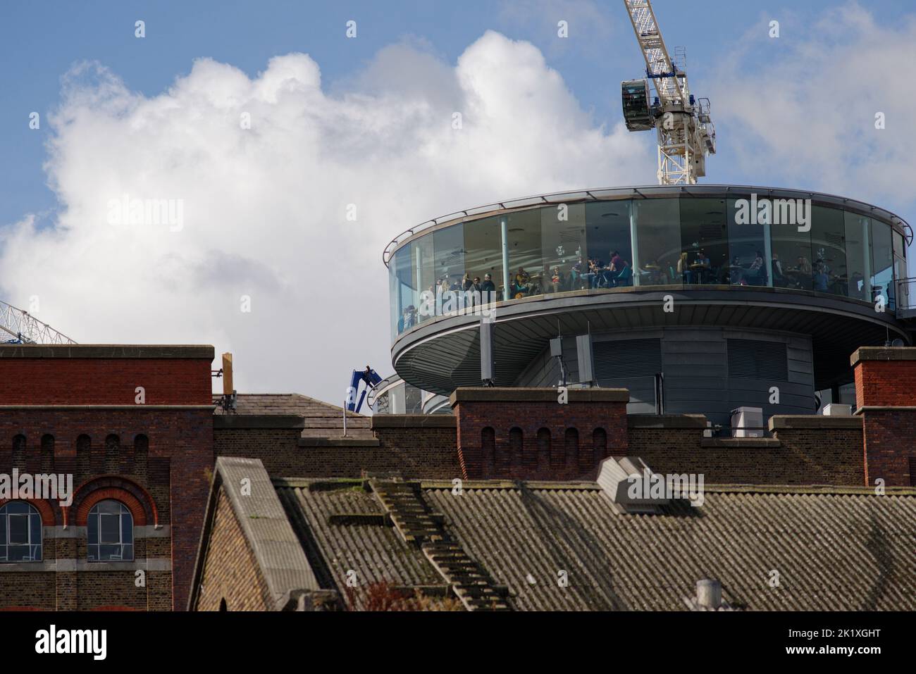 The Guinness brewery in Dublin, Ireland. A famous destination open 7 days a week. A distinctive black ale made in the Irish republic. Stock Photo
