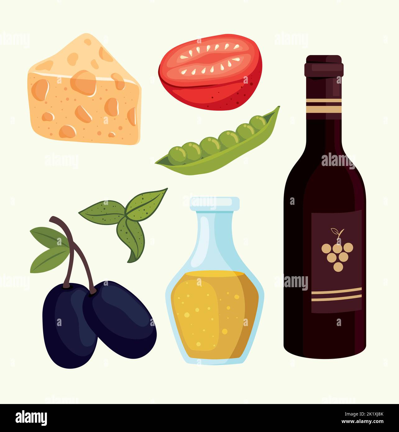 seven italian food ingredients Stock Vector Image & Art - Alamy