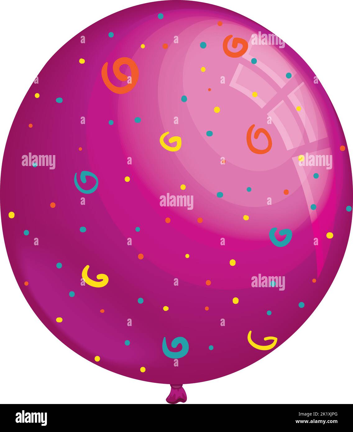 balloon helium with confetti Stock Vector Image & Art - Alamy