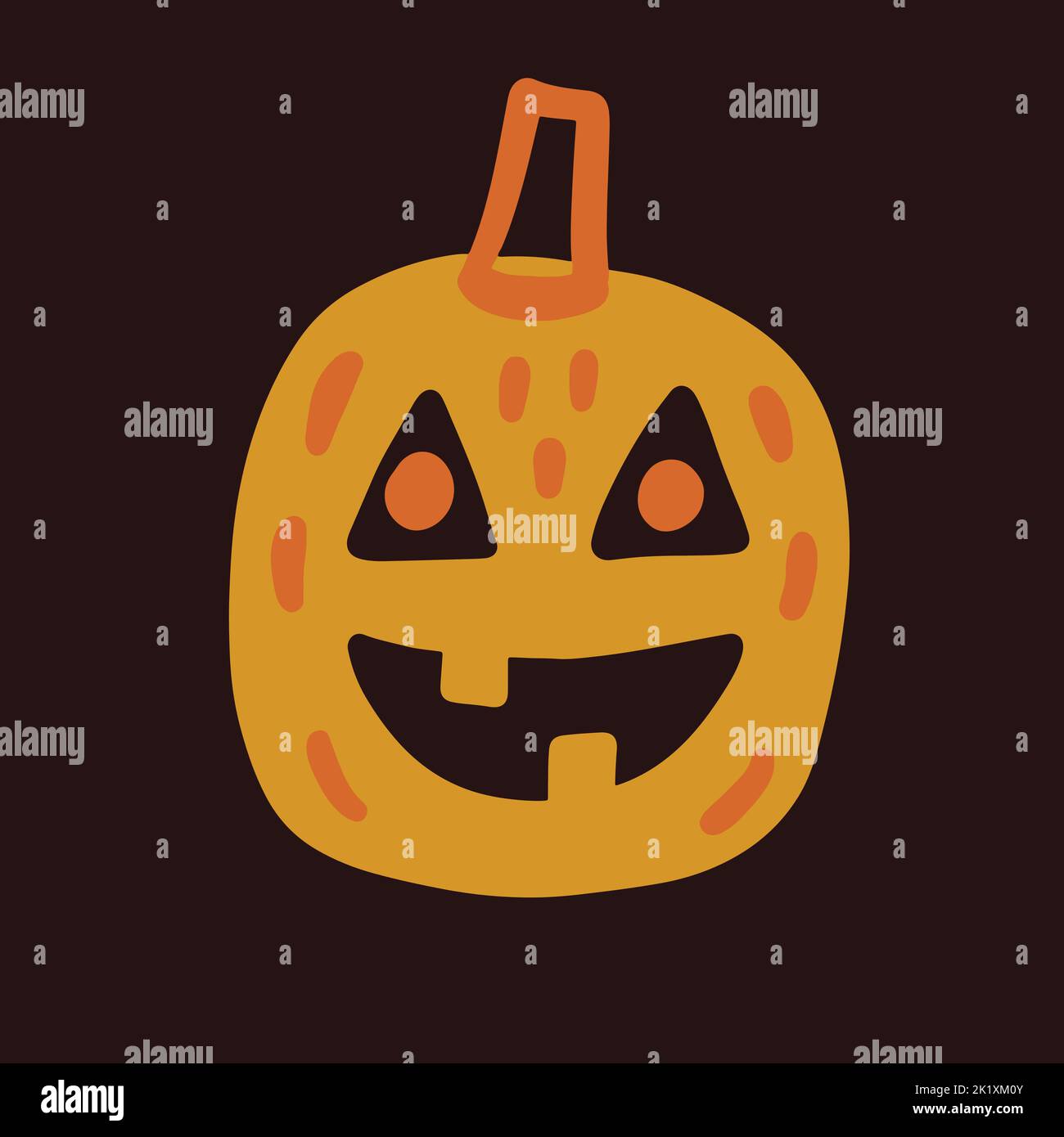 Halloween Pumpkin with Face Character Shape Stock Vector Image & Art ...
