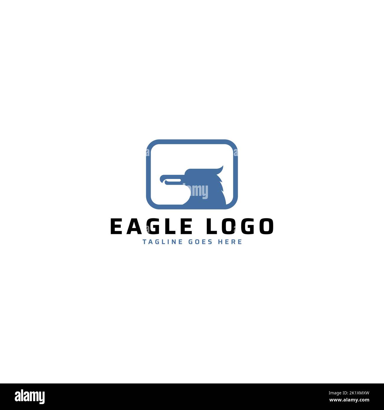Eagle head simple logo design. Isolated eagle logo. Vector format. Stock Vector