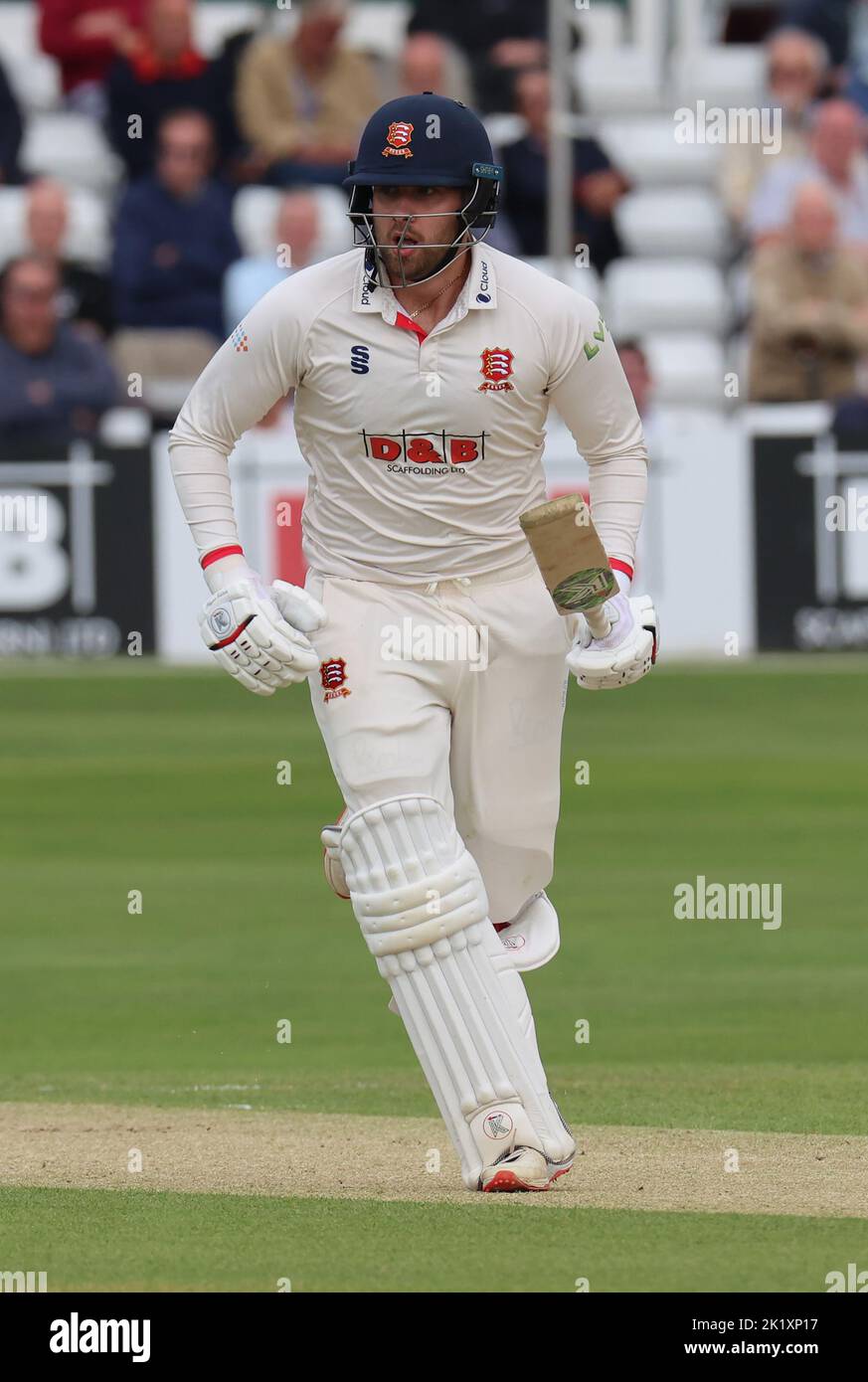CHELMSFORD ENGLAND - SEPTEMBER 20 : Essex's Matt Critchley  during LV= COUNTY CHAMPIONSHIP - DIVISION ONE Day One of 4 match between Essex CCC against Stock Photo