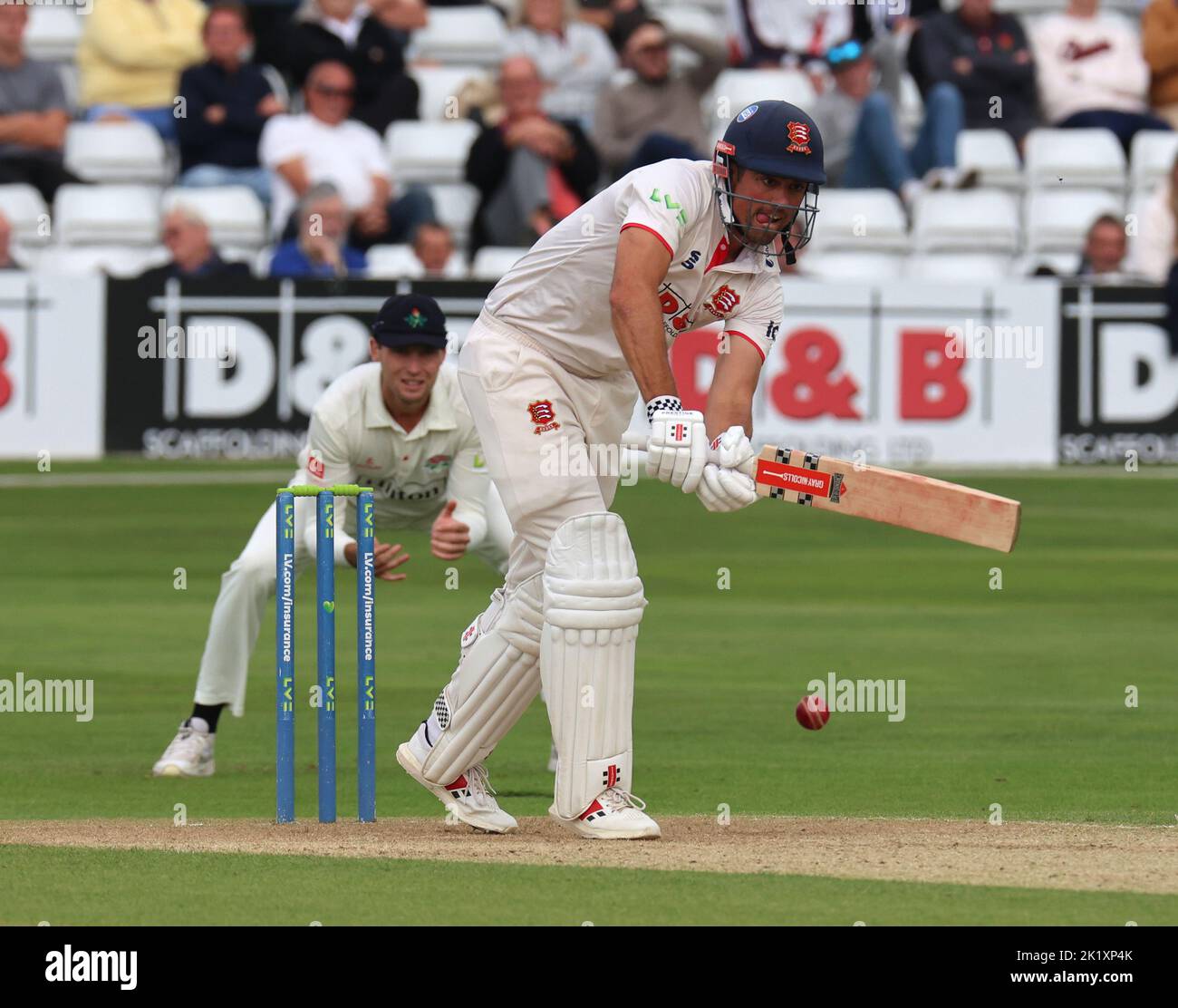 CHELMSFORD ENGLAND - SEPTEMBER 20 : Essex's Sir Alastair Cook during LV= COUNTY CHAMPIONSHIP - DIVISION ONE Day One of 4 match between Essex CCC again Stock Photo