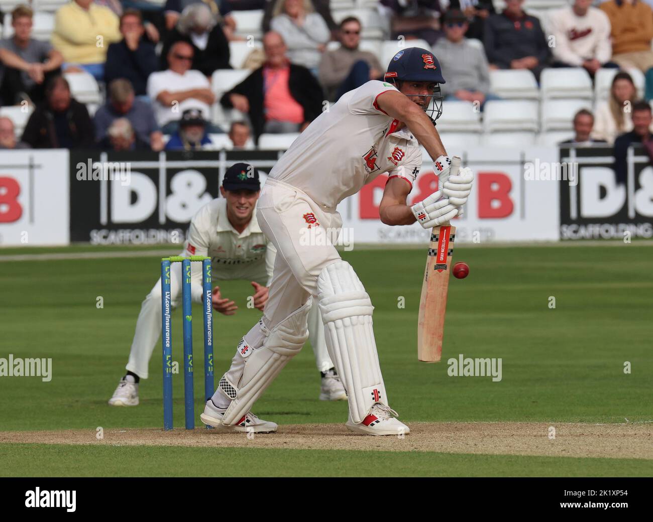 CHELMSFORD ENGLAND - SEPTEMBER 20 :Essex's Sir Alastair Cook  during LV= COUNTY CHAMPIONSHIP - DIVISION ONE Day One of 4 match between Essex CCC again Stock Photo
