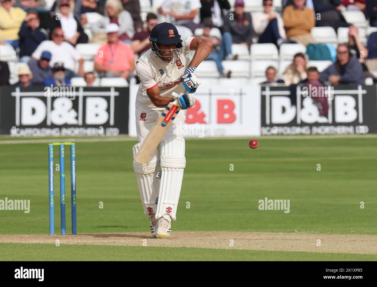 CHELMSFORD ENGLAND - SEPTEMBER 20 : Essex's Feroze Khushi during LV= COUNTY CHAMPIONSHIP - DIVISION ONE Day One of 4 match between Essex CCC against L Stock Photo
