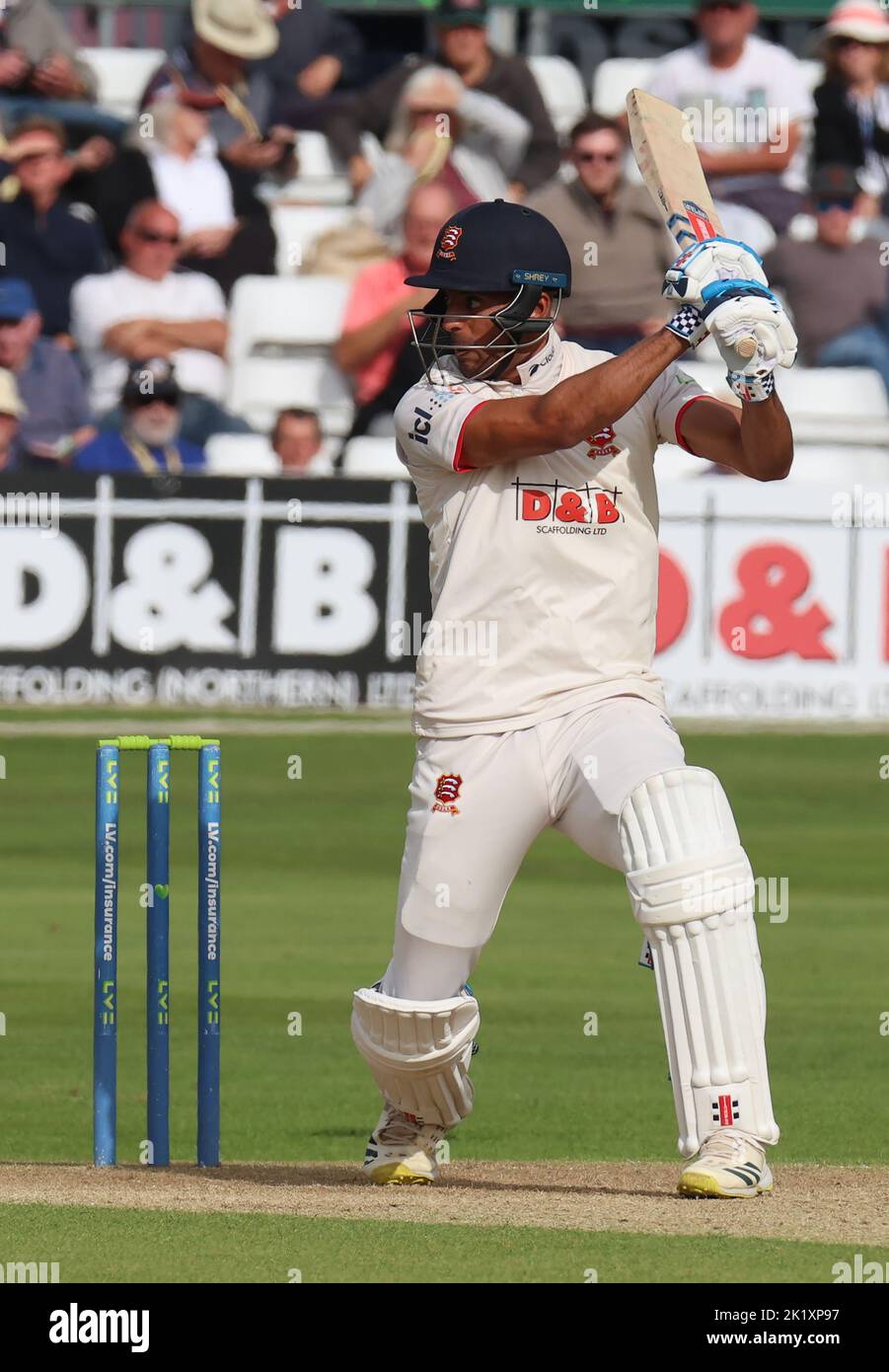 CHELMSFORD ENGLAND - SEPTEMBER 20 : Essex's Feroze Khushi during LV= COUNTY CHAMPIONSHIP - DIVISION ONE Day One of 4 match between Essex CCC against L Stock Photo