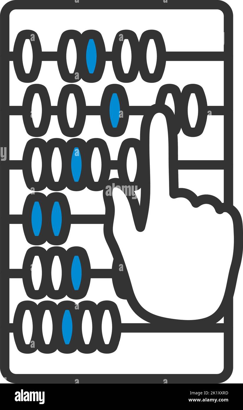 Abacus Icon. Editable Bold Outline With Color Fill Design. Vector ...